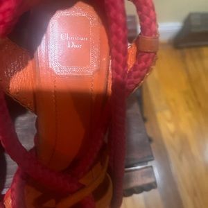 Christian Dior wedges sandals. Excellent condition sexy strapped around legs